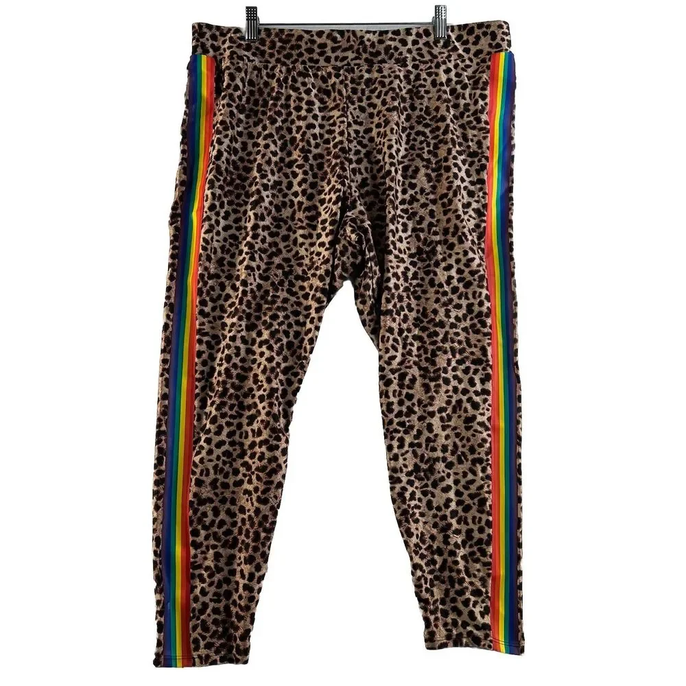 Torrid 3 3X Full Length Signature Waist Liquid Legging Animal Rainbow Stripe - Picture 3 of 11